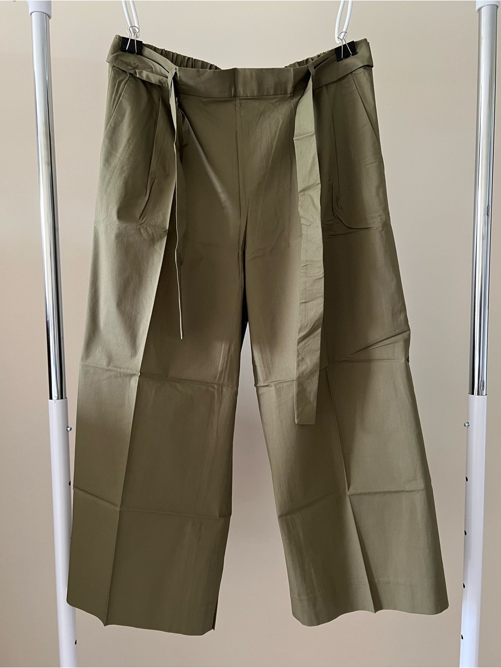2 pairs J.Crew khaki wide leg cropped pants NWT